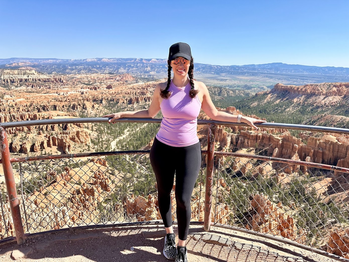 Cassandra overlooking Bryce Canyon during a nature-informed therapy hike